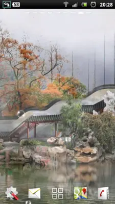 Misty Chinese Garden Wallpaper android App screenshot 2